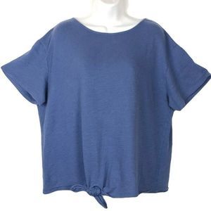 Old Navy Women's Blue Tie Hem Top